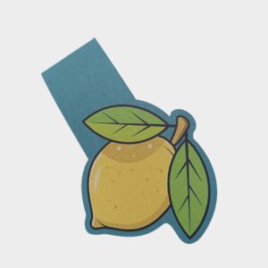 Marque-page magnétique artisanal Citron Doux de PorAmor, fabriqué en Suisse.