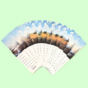 Calendrier 2026 – Marque-pages mensuels illustrés (12 cartes)